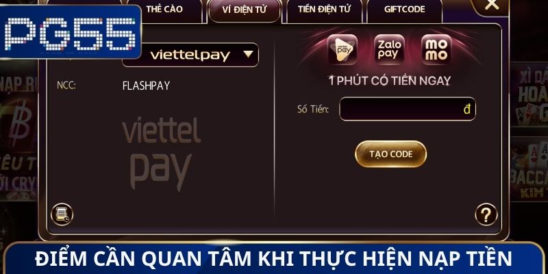 Nạp Tiền PG55 - Lựa Chọn Phương Thức Thanh Toán Tối Ưu