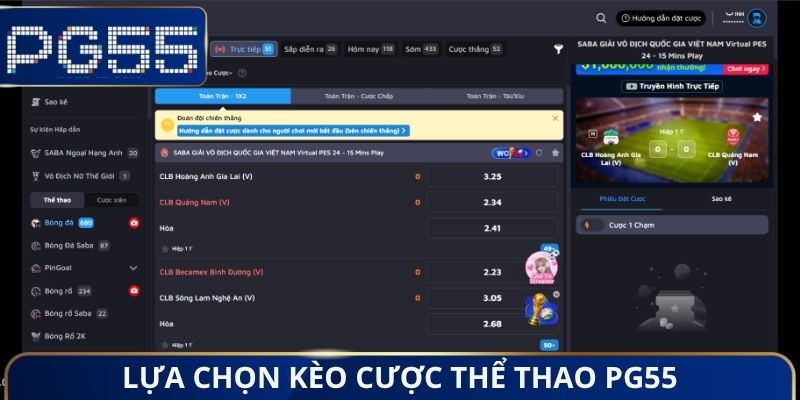 Thể Thao PG55 - Đa Dạng Kèo Cược Nên Tham Gia Mỗi Ngày